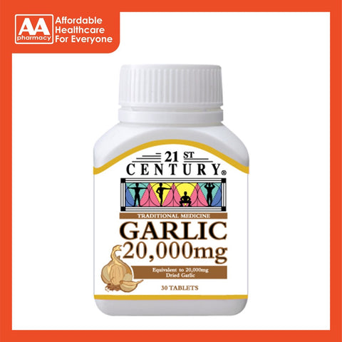 21st Century Garlic 20,000mg Tablet 30's