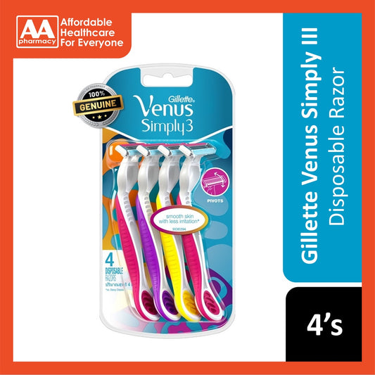 Gillette Venus Simply Pink Disposable Razor 4's