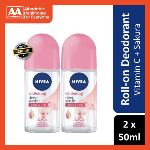 Nivea Deodorant Female Sakura Roll On Twin Pack 2x50mL