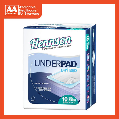 Hennson Dry Bed Underpad 75cm X 75cm (10's)