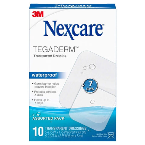 3M Nexcare Tegaderm Transparent Dressing [Assorted Pack-2 Sizes] 10's