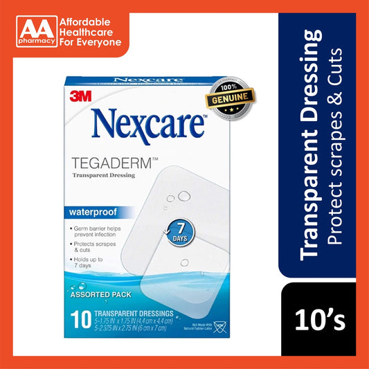 3M Nexcare Tegaderm Transparent Dressing [Assorted Pack-2 Sizes] 10's