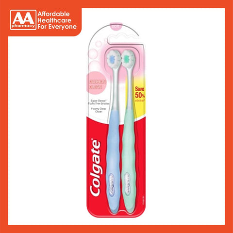 Colgate Toothbrush Cushion Clean Pastel Colour (2pcs)