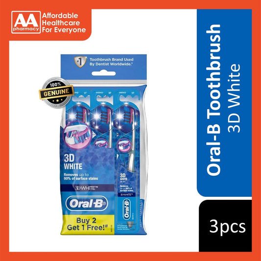 Oral-B Toothbrush 3D White (Soft) 3's