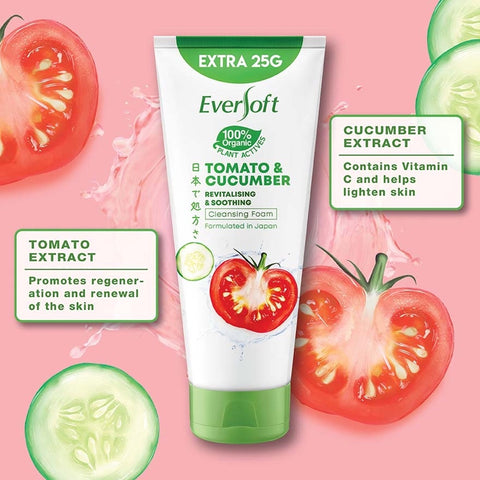 Eversoft Tomato And Cucumber Cleansing Foam 195g