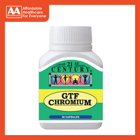 21st Century GTF Chromium Capsule 30's