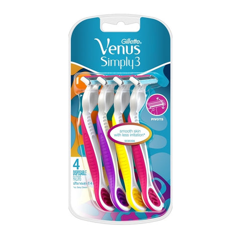 Gillette Venus Simply Pink Disposable Razor 4's