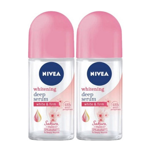 Nivea Deodorant Female Sakura Roll On Twin Pack 2x50mL