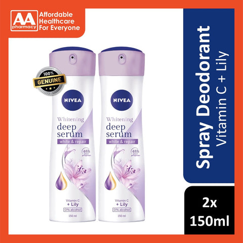 Nivea Deodorant Female Lily Spray Twin Pack 2x150mL