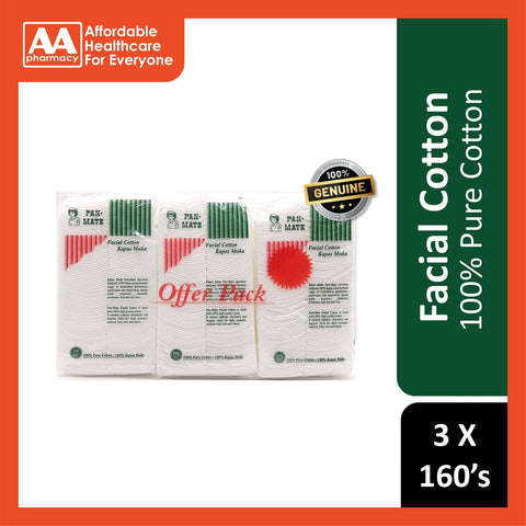 Pan-Mate Facial Cotton 3X160s