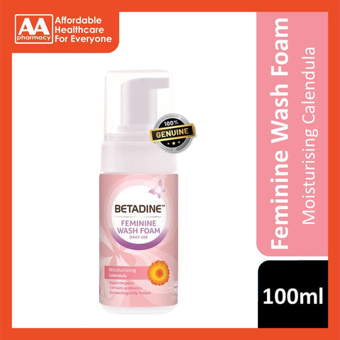 Betadine Daily Feminine Wash Foam Moisturising Calendula 100mL