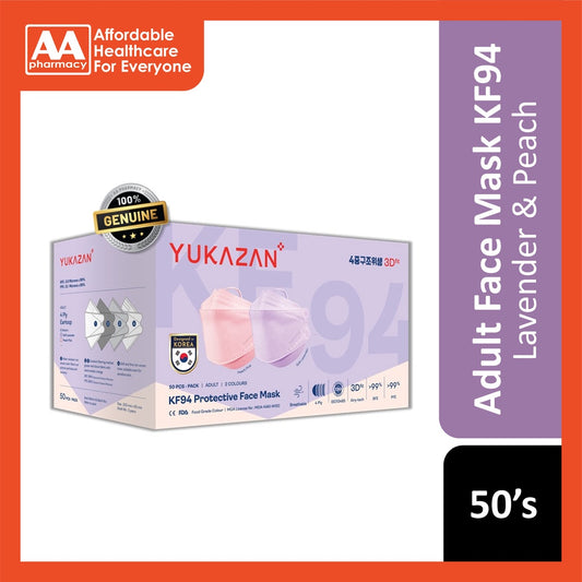 Yukazan KF94 Protective Face Mask 4 Play 50's (Lavender,Peach Pink)