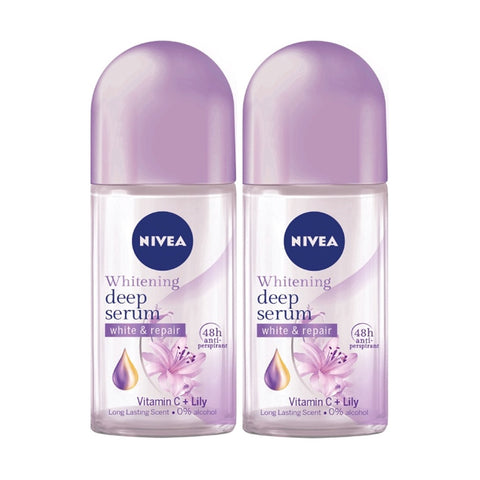 Nivea Deodorant Female Lily Roll On Twin Pack 2x50mL