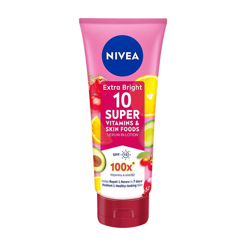 Nivea Extra Bright 10 Super Vitamins & Skin Foods Lotion 320mL