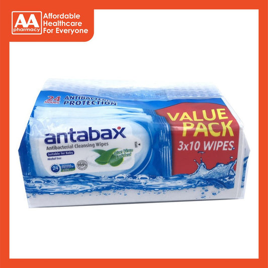 Antabax Antibacterial Wipes 3x10's