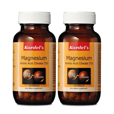 Kordel's Magnesium Amino Acid Chelate 750mg Capsule (2x60's)