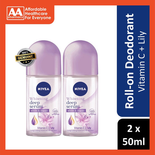 Nivea Deodorant Female Lily Roll On Twin Pack 2x50mL