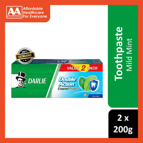 Darlie Double Action Enamel Protect Mild Mint 2x200g