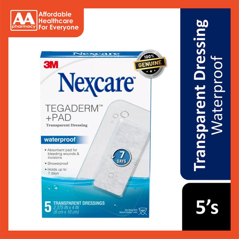 3M Nexcare Tegaderm+Pad Transparent Dressing [Waterproof] (6cm X 10cm) 5's