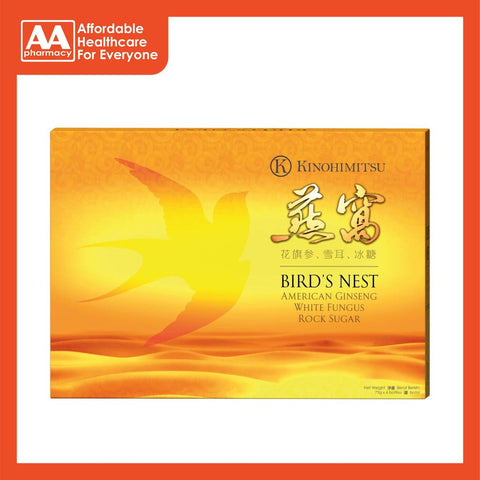 Kinohimitsu Bird's Nest With American Ginseng, White Fungus & Rock Sugar (75mL X 6's)