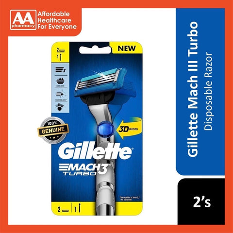 Gillette Mach 3 Turbo 3D 2Up Razor