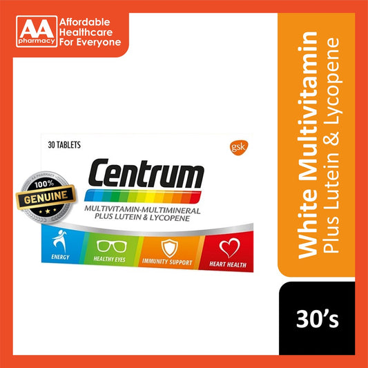 Centrum White Multivitamin Plus Lutein & Lycopene 30s