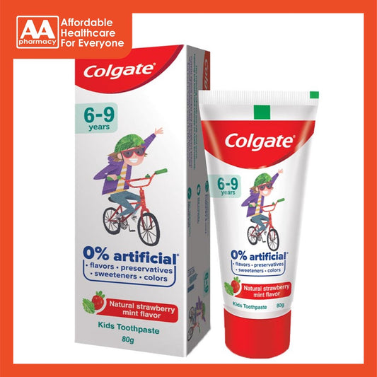 Colgate Kids Toothpaste 0% Artificial 6-9 Years (Natural Strawberry Mint) 80g