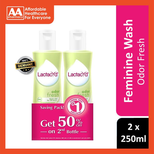 Lactacyd Odor Fresh Feminine Hygiene Wash 2x250mL