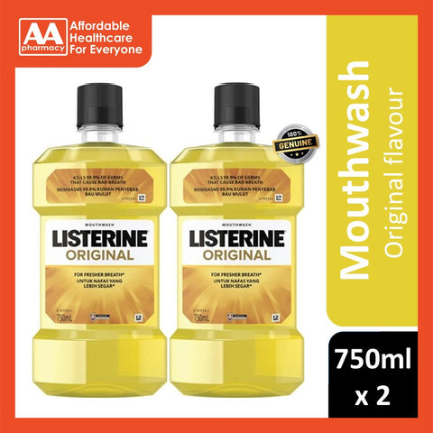 Listerine Original Mouthwash 2x750mL