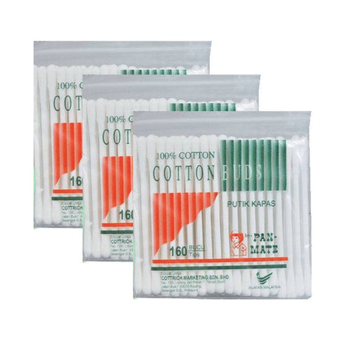 Pan-Mate Cotton Bud 3x160's