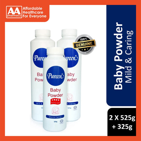 Pureen Baby Powder (525gm X 2 + Free 325gm)