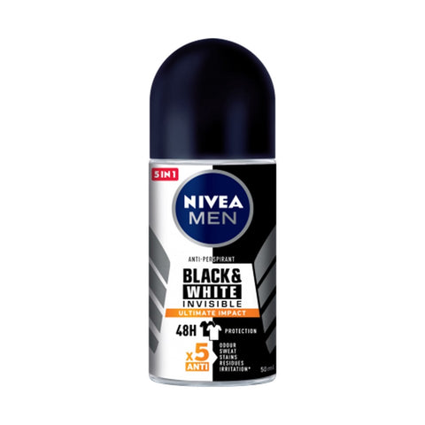 Nivea Deodorant Male Black & White Ultimate Impact Roll On 50ml