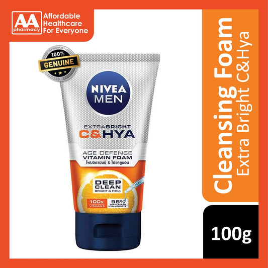 Nivea Men Extra Bright C & Hya Vitamin Foam 100g