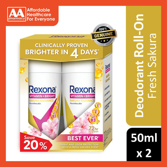 Rexona Women Roll On 50mlx2 - Fresh Sakura