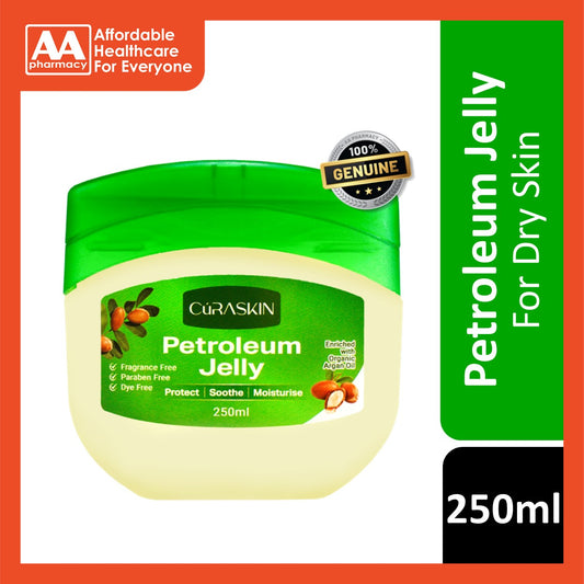 Curaskin Petroleum Jelly 250g (Enriched with Organic Argan Oil)