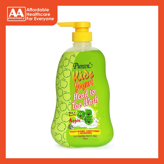 Pureen Kids Yogurt Head To Toe Wash 750mL (Apple)