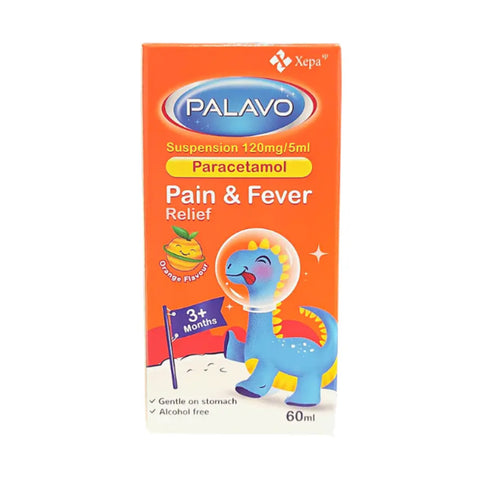 Palavo Paracetamol 120mg/5mL Syrup 60mL