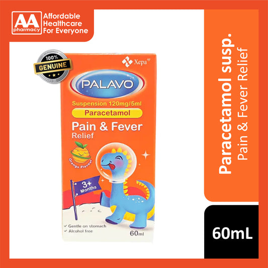 Palavo Paracetamol 120mg/5mL Syrup 60mL