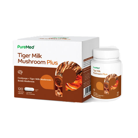 PureMed Tiger Milk Mushroom Plus Vegecapsule 2x60's